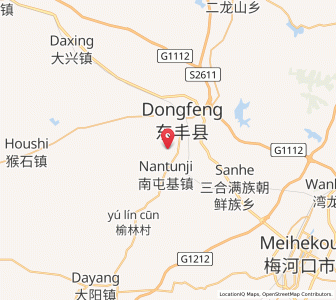 Map of Dongfeng, Jilin
