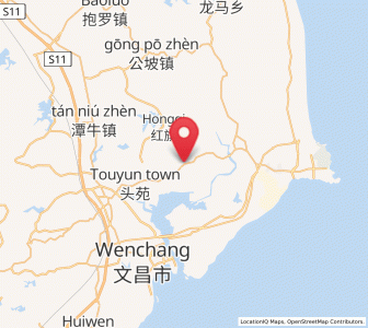 Map of Dongge, Hainan