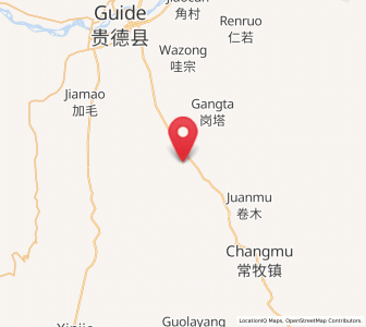 Map of Donggou, Qinghai