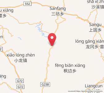 Map of Donggu, Jiangxi