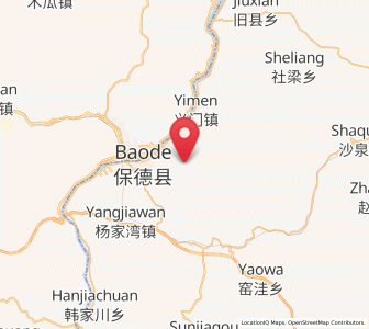Map of Dongguan, Shanxi