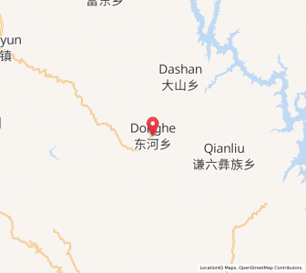 Map of Donghe, Yunnan