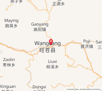 Map of Donghe, Sichuan