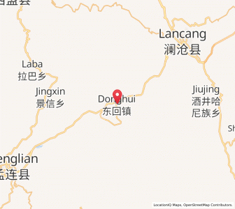 Map of Donghui, Yunnan