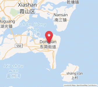 Map of Dongjian, Guangdong