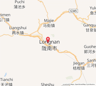 Map of Dongjiang, Gansu