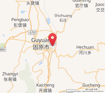 Map of Dongjiao, Ningxia Hui Autonomous Region