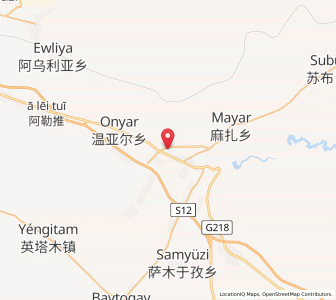 Map of Dongmazar, Xinjiang