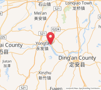Map of Dongshan, Hainan