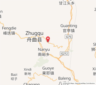 Map of Dongshan, Gansu