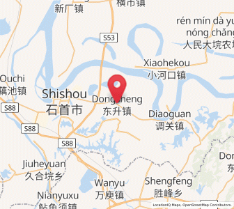 Map of Dongsheng, Hubei