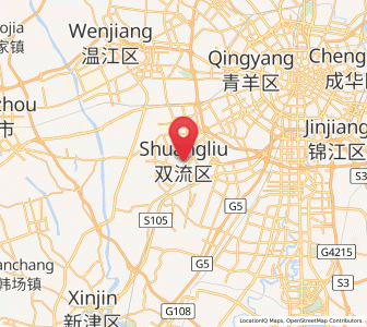 Map of Dongsheng, Sichuan
