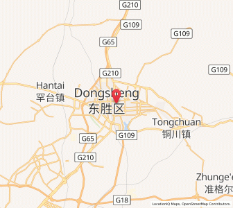 Map of Dongsheng, Inner Mongolia