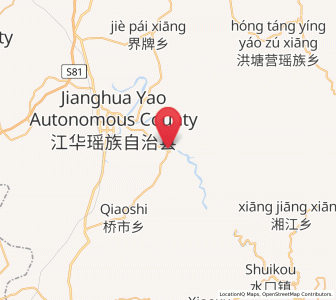 Map of Dongtian, Hunan