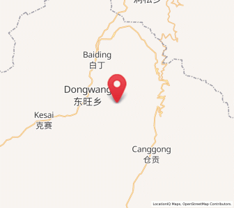 Map of Dongwang, Yunnan
