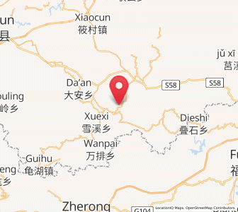 Map of Dongxi, Zhejiang