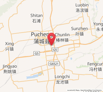 Map of Dongyang, Shaanxi