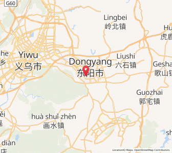 Map of Dongyang, Zhejiang