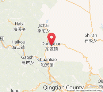 Map of Dongyuan, Zhejiang