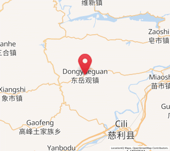 Map of Dongyueguan, Hunan