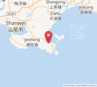 Map of Dongzhou, Guangdong