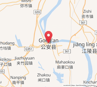 Map of Douhudi, Hubei