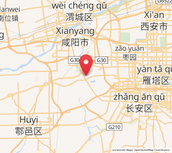 Map of Doumen, Shaanxi