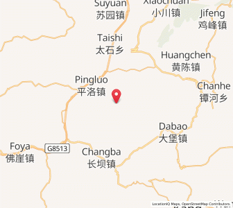 Map of Douping, Gansu
