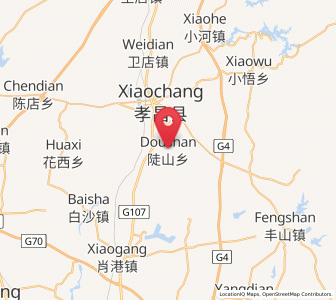 Map of Doushan, Hubei