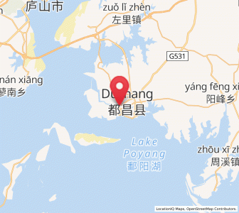 Map of Duchang, Jiangxi
