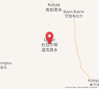 Map of Dula’er Ewenke Minzu, Inner Mongolia