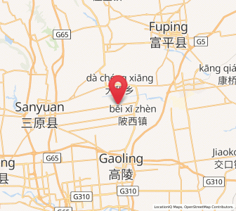 Map of Duli, Shaanxi