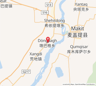 Map of Dunbage, Xinjiang