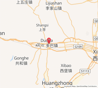 Map of Duoba, Qinghai