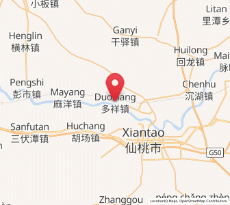 Map of Duoxiang, Hubei