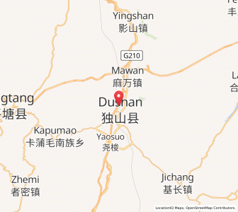 Map of Dushan, Guizhou