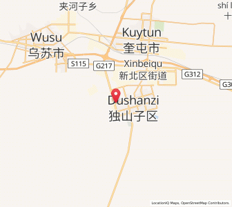 Map of Dushanzi, Xinjiang