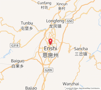 Map of Enshi, Hubei