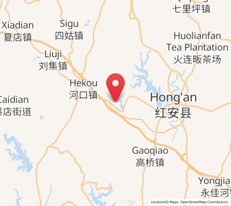 Map of Ercheng, Hubei