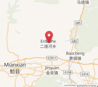 Map of Erdaohe, Shaanxi