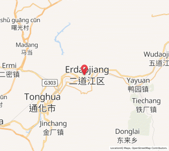 Map of Erdaojiang, Jilin