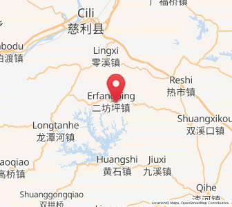 Map of Erfangping, Hunan