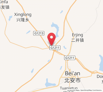 Map of Erjing, Heilongjiang