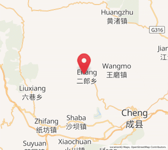 Map of Erlang, Gansu