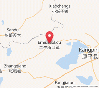 Map of Erniusuokou, Liaoning