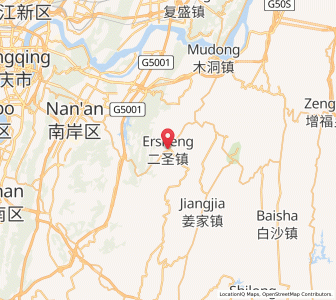 Map of Ersheng, Chongqing
