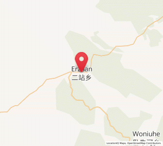 Map of Erzhan, Heilongjiang