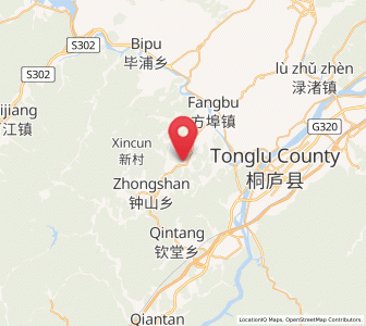 Map of Eshan, Zhejiang