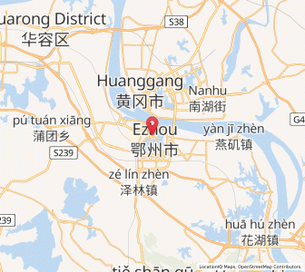 Map of E’zhou, Hubei