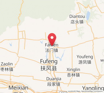 Map of Famen, Shaanxi